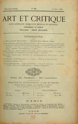 「Art et Critique」誌のフロントピース、1890年8月23日